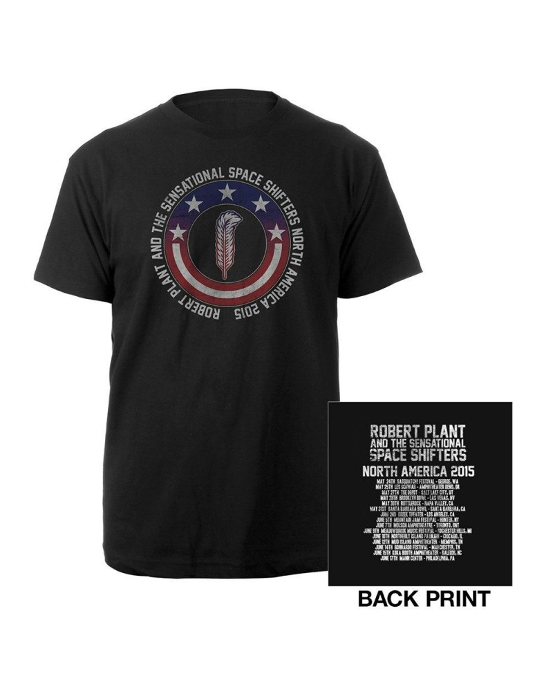 Robert Plant Patriotic Feather Itinerary Tee $11.98 Shirts