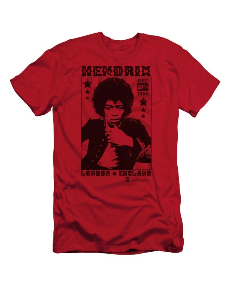 Jimi Hendrix London 1966 Slim Fit T-Shirt $8.25 Shirts