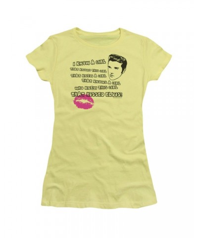 Elvis Presley Juniors Shirt | KISSED ELVIS Juniors T Shirt $8.33 Shirts