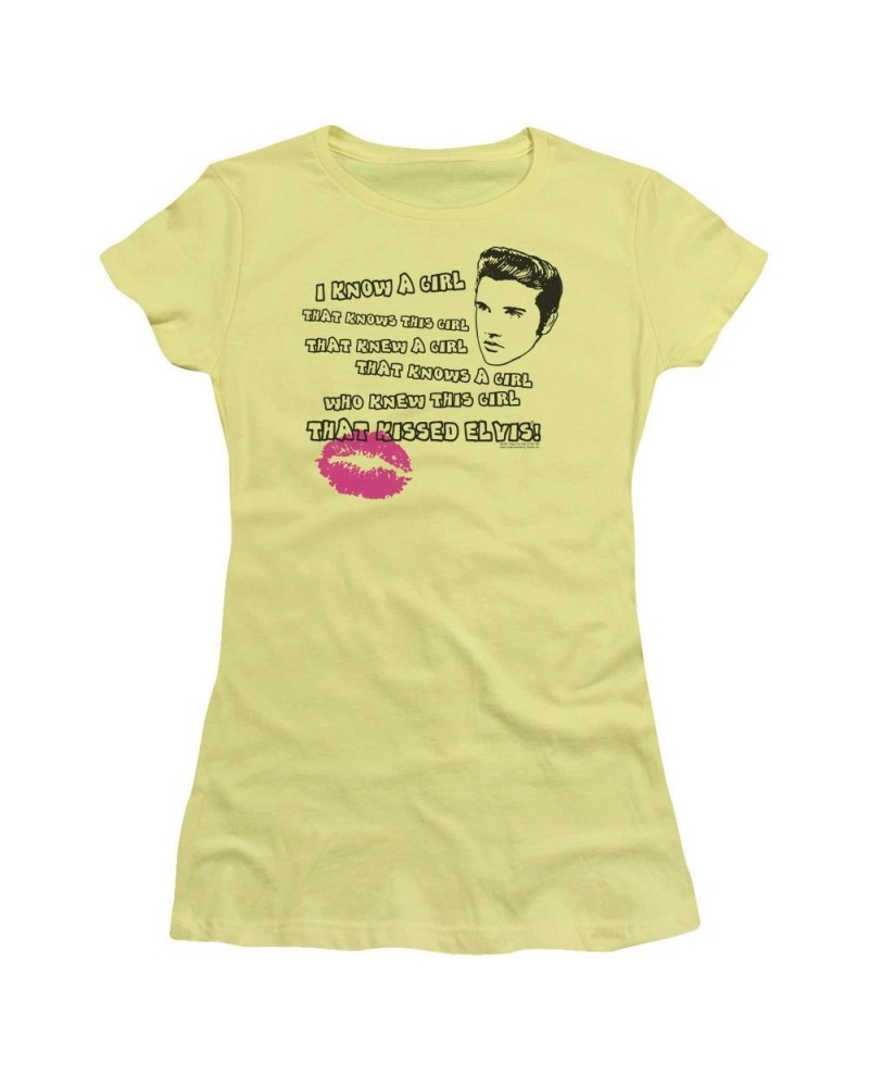 Elvis Presley Juniors Shirt | KISSED ELVIS Juniors T Shirt $8.33 Shirts