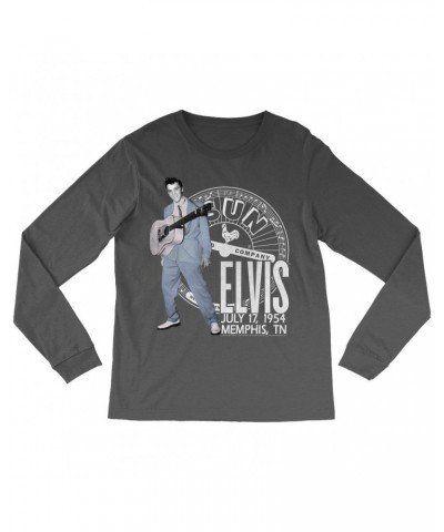 Elvis Presley Sun Records Long Sleeve Shirt | Live In Concert July 1954 Sun Records Shirt $14.38 Shirts