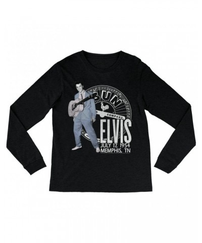 Elvis Presley Sun Records Long Sleeve Shirt | Live In Concert July 1954 Sun Records Shirt $14.38 Shirts