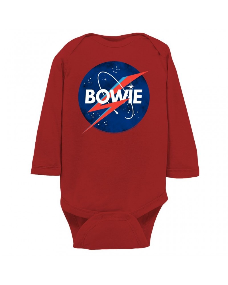 David Bowie Long Sleeve Bodysuit | Bowie NASA Inspiration Bodysuit $11.16 Shirts