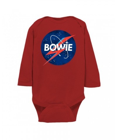 David Bowie Long Sleeve Bodysuit | Bowie NASA Inspiration Bodysuit $11.16 Shirts