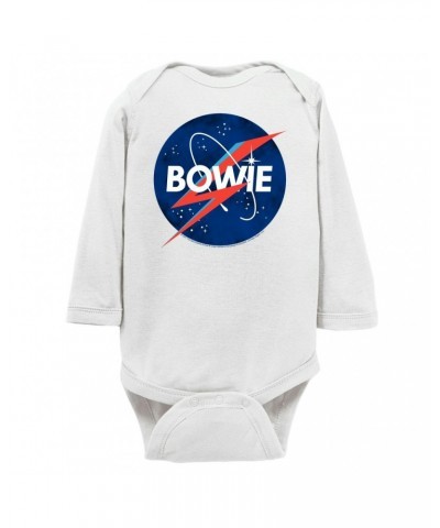 David Bowie Long Sleeve Bodysuit | Bowie NASA Inspiration Bodysuit $11.16 Shirts