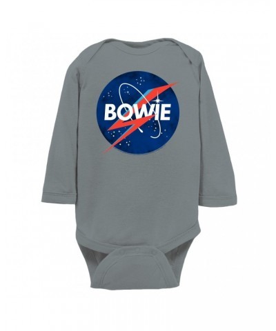 David Bowie Long Sleeve Bodysuit | Bowie NASA Inspiration Bodysuit $11.16 Shirts