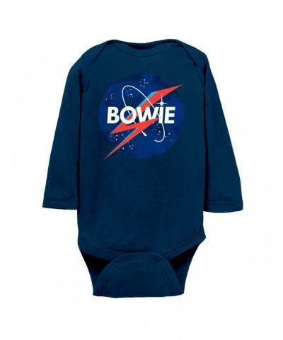 David Bowie Long Sleeve Bodysuit | Bowie NASA Inspiration Bodysuit $11.16 Shirts