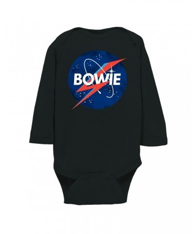 David Bowie Long Sleeve Bodysuit | Bowie NASA Inspiration Bodysuit $11.16 Shirts