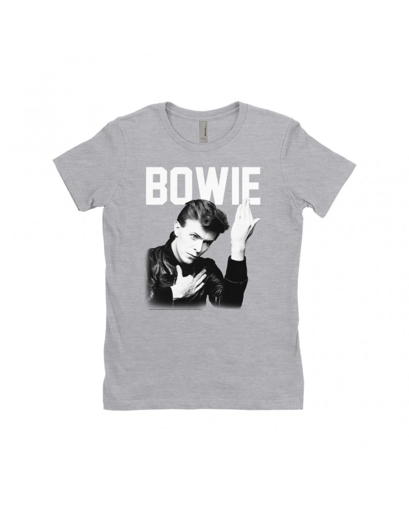 David Bowie Ladies' Boyfriend T-Shirt | Bowie's Hero Shirt $11.48 Shirts