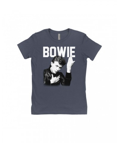 David Bowie Ladies' Boyfriend T-Shirt | Bowie's Hero Shirt $11.48 Shirts