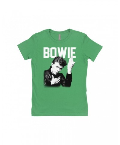 David Bowie Ladies' Boyfriend T-Shirt | Bowie's Hero Shirt $11.48 Shirts