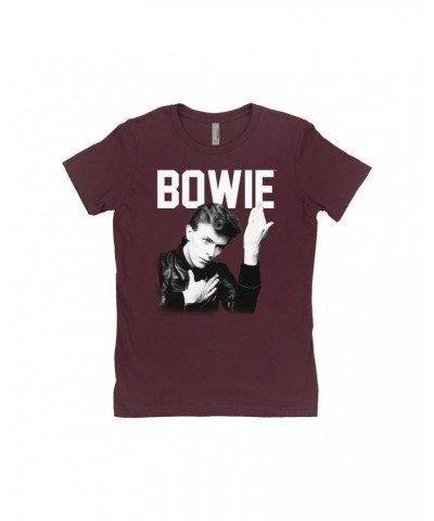 David Bowie Ladies' Boyfriend T-Shirt | Bowie's Hero Shirt $11.48 Shirts