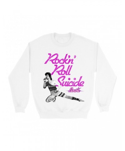 David Bowie Sweatshirt | Rock N' Roll Suicide Distressed Sweatshirt $14.68 Sweatshirts