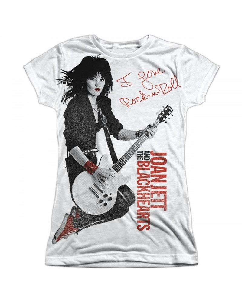 Joan Jett & the Blackhearts Junior's T Shirt | ROCK N ROLL Sublimated Tee $6.30 Shirts