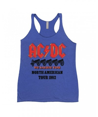 AC/DC Bold Colored Racerback Tank | We Salute You North American Tour 1982 Shirt $11.58 Shirts