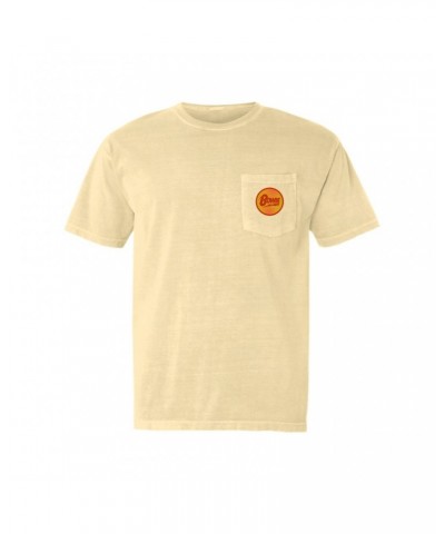 David Bowie T-Shirt | Bowie Orange And Red Circle Logo Pocket T-shirt $13.48 Shirts