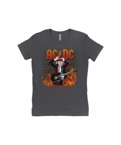 AC/DC Ladies' Boyfriend T-Shirt | Angus Rock Or Bust Shirt $7.73 Shirts