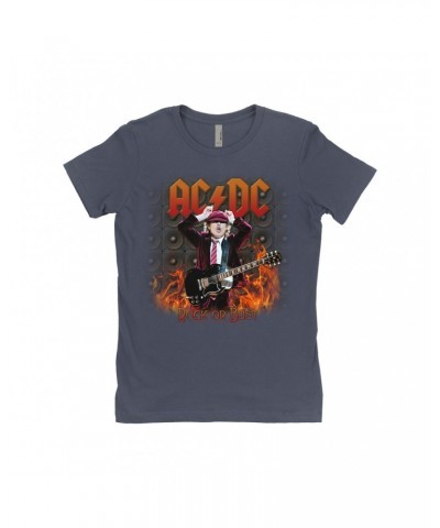 AC/DC Ladies' Boyfriend T-Shirt | Angus Rock Or Bust Shirt $7.73 Shirts