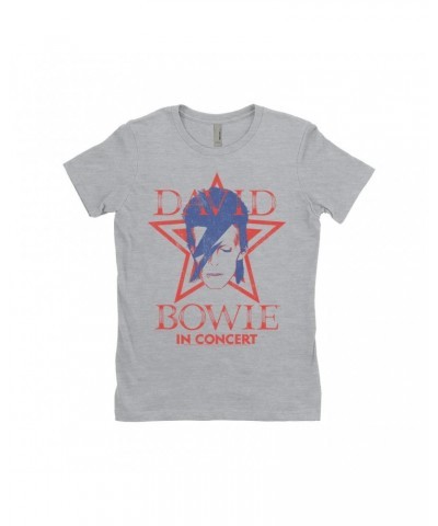 David Bowie Ladies' Boyfriend T-Shirt | Aladdin Sane Star Power Shirt $8.73 Shirts