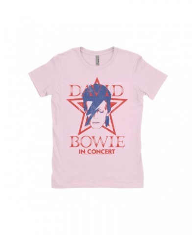 David Bowie Ladies' Boyfriend T-Shirt | Aladdin Sane Star Power Shirt $8.73 Shirts