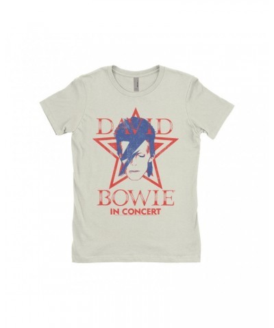 David Bowie Ladies' Boyfriend T-Shirt | Aladdin Sane Star Power Shirt $8.73 Shirts