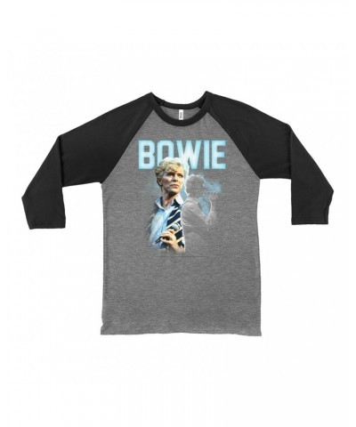 David Bowie 3/4 Sleeve Baseball Tee | Bowie 1983 Concert Imagery Shirt $12.58 Shirts