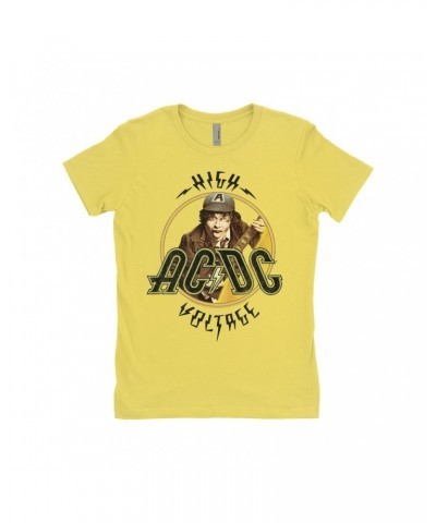 AC/DC Ladies' Boyfriend T-Shirt | High Voltage Album Design Distressed Shirt $11.73 Shirts