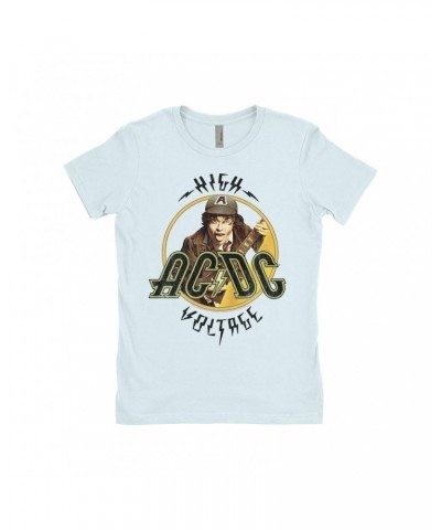 AC/DC Ladies' Boyfriend T-Shirt | High Voltage Album Design Distressed Shirt $11.73 Shirts