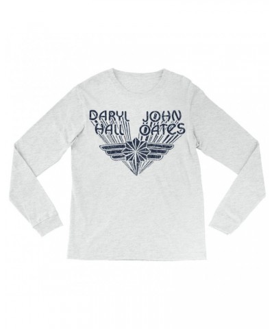 Daryl Hall & John Oates Long Sleeve Shirt | Navy Wings Logo Distressed Shirt $12.28 Shirts