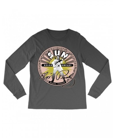 Elvis Presley Sun Records Long Sleeve Shirt | SIgnature With Burst Sun Records Shirt $11.98 Shirts