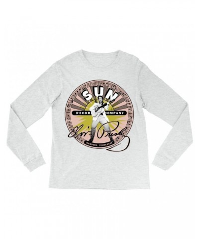 Elvis Presley Sun Records Long Sleeve Shirt | SIgnature With Burst Sun Records Shirt $11.98 Shirts