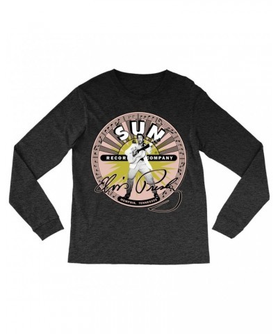 Elvis Presley Sun Records Long Sleeve Shirt | SIgnature With Burst Sun Records Shirt $11.98 Shirts