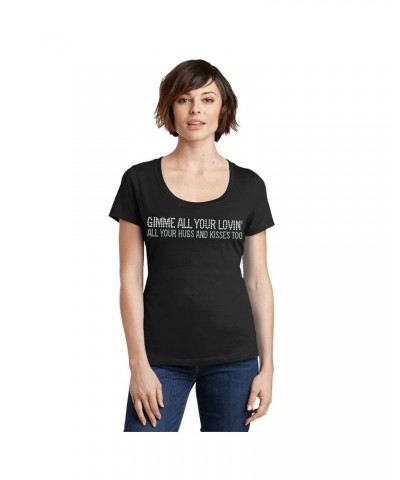 ZZ Top Gimme All Your Lovin Bling Ladies Scoop Tee $14.78 Shirts