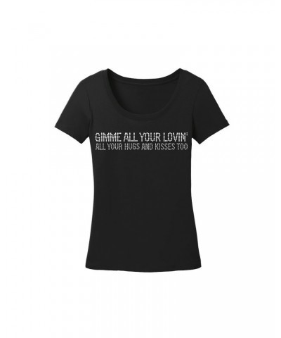 ZZ Top Gimme All Your Lovin Bling Ladies Scoop Tee $14.78 Shirts