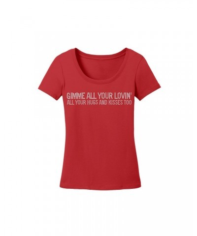 ZZ Top Gimme All Your Lovin Bling Ladies Scoop Tee $14.78 Shirts