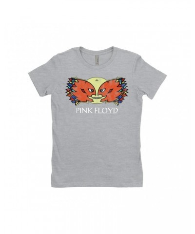 Pink Floyd Ladies' Boyfriend T-Shirt | Airship Blimp 1994 Division Bell Tour Distressed Shirt $10.73 Shirts