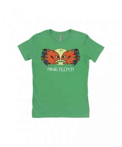 Pink Floyd Ladies' Boyfriend T-Shirt | Airship Blimp 1994 Division Bell Tour Distressed Shirt $10.73 Shirts