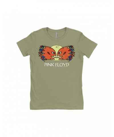 Pink Floyd Ladies' Boyfriend T-Shirt | Airship Blimp 1994 Division Bell Tour Distressed Shirt $10.73 Shirts