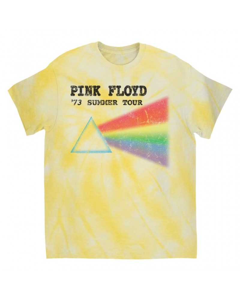 Pink Floyd T-Shirt | Summer Tour '73 Distressed Tie Dye Shirt $10.78 Shirts