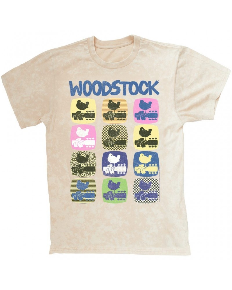 Woodstock T-shirt | Pop Art Pattern Design Mineral Wash Shirt $14.38 Shirts