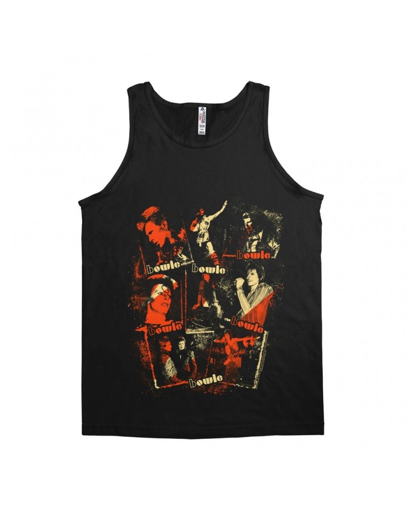 David Bowie Unisex Tank Top | Ziggy Stardust Photo Collage Distressed Shirt $8.98 Shirts