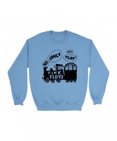 Pink Floyd Bright Colored Sweatshirt | See Emily Play Train Sketch Sweatshirt $13.28 Sweatshirts