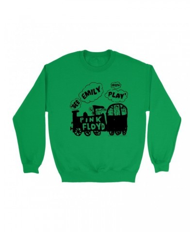 Pink Floyd Bright Colored Sweatshirt | See Emily Play Train Sketch Sweatshirt $13.28 Sweatshirts