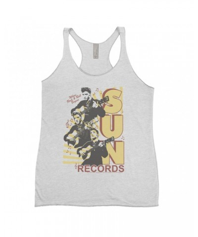 Elvis Presley Ladies' Tank Top | Performing Collage Where Rock N' Roll Began Shirt $9.26 Shirts