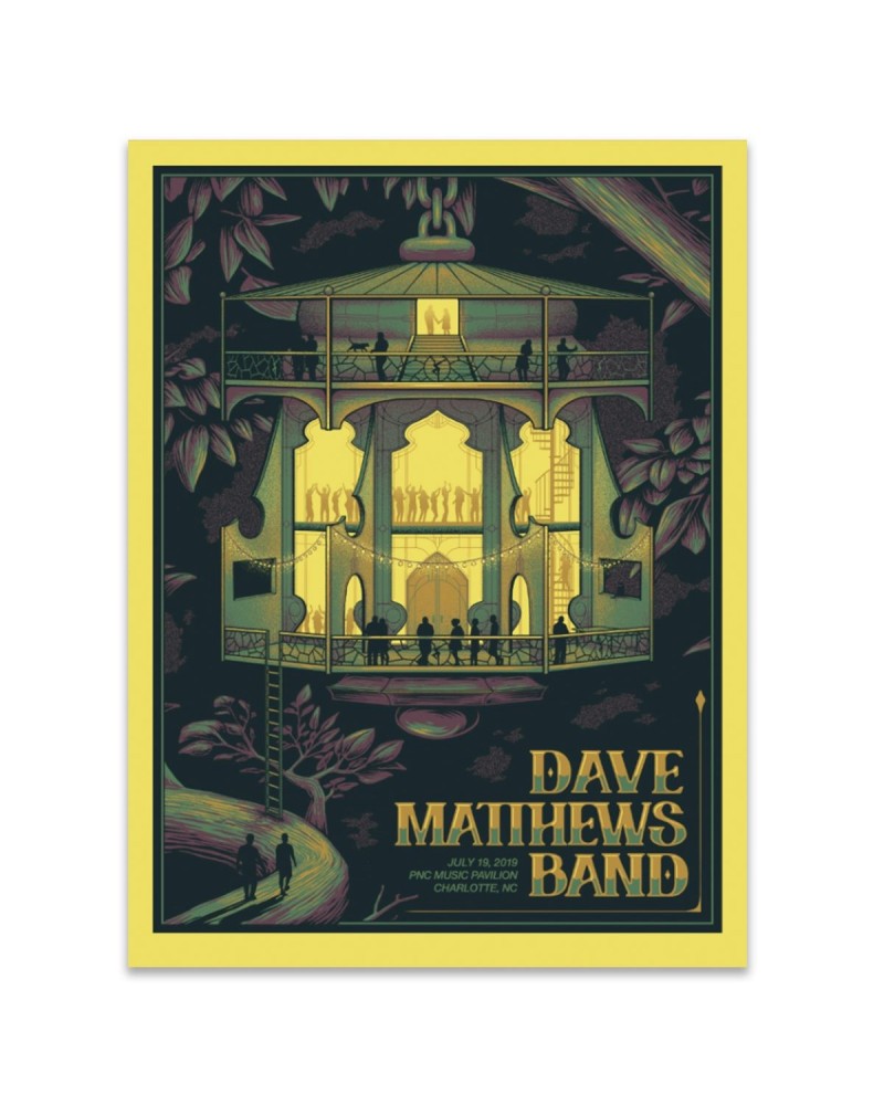 Dave Matthews Band Show Poster Charlotte NC 7/19/2019 $19.20 Decor