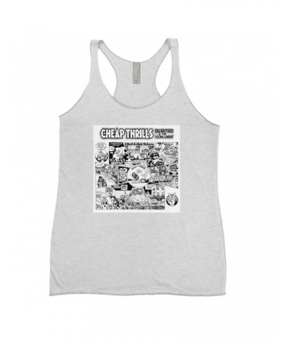 Big Brother & The Holding Company Ladies' Tank Top | Black and White Cheap Thrills Shirt $11.00 Shirts