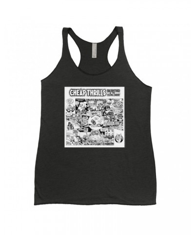 Big Brother & The Holding Company Ladies' Tank Top | Black and White Cheap Thrills Shirt $11.00 Shirts