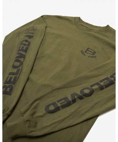 The Beloved Vision' Long Sleeve Tee - Military Green $13.30 Shirts