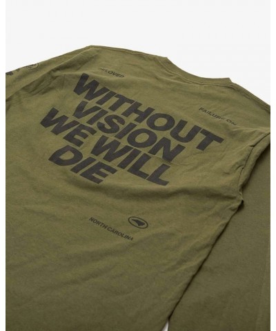 The Beloved Vision' Long Sleeve Tee - Military Green $13.30 Shirts