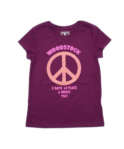 Woodstock Girls Floral Peace T-Shirt $3.83 Shirts